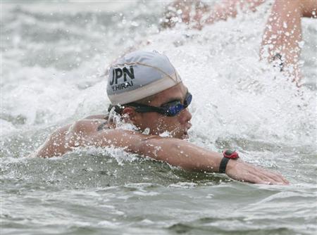 男子10公里公开水域赛 日本选手平井康翔获得第36名
