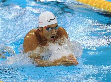 日本“蛙王”北岛康介成功晋级200米半决赛