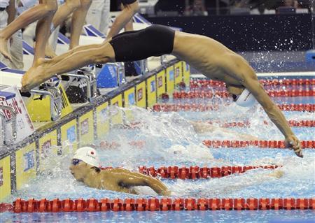 日本队成功晋级男子4x200米自由泳接力决赛