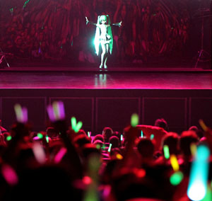 虚拟歌手“初音未来”首次海外演唱会展示劲歌热舞