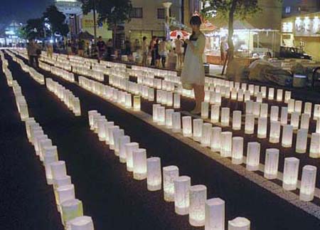 岛根县出云市“神话之烛，悠久之灯” 3万蜡烛齐闪耀