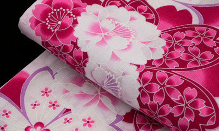 日本浴衣上的花纹