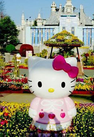 粉色的梦幻世界 九州岛Hello Kitty主题公园