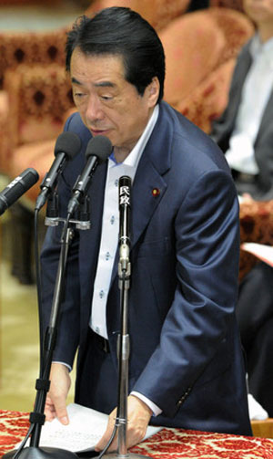 日本首相菅直人再次否定提早解散众议院的可能性