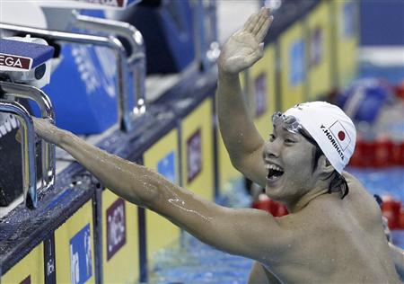 男子400米个人混合泳 堀畑裕也获季军