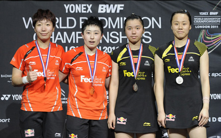 伦敦羽毛球世锦赛 日本女双摘得铜牌