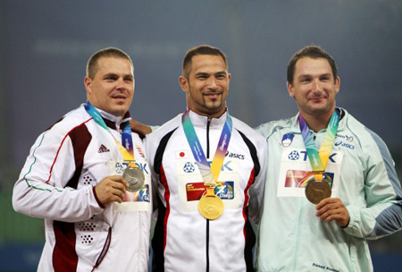 男子链球室伏广治夺冠 日本获本届世锦赛首金