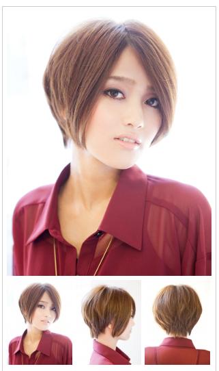 小脸秘诀！侧分长刘海短发