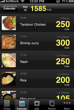 日本开发出“FoodLog Cal”程序 只要拍照便可计算食物卡路里