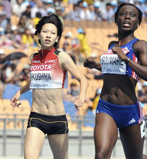 世界田径锦标赛 福岛千里闯进200米半决赛