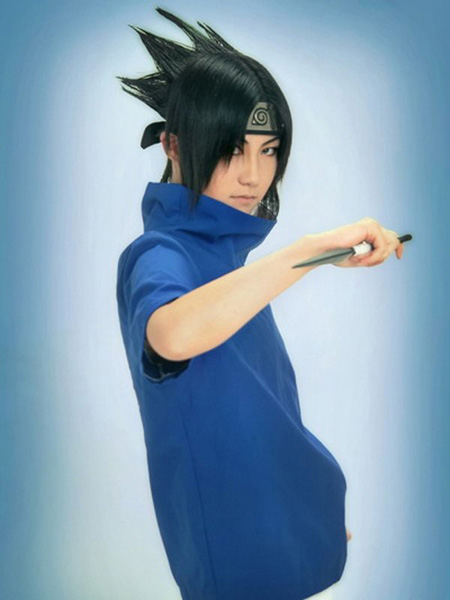 性别难辨！？女版宇智波佐助cos图？