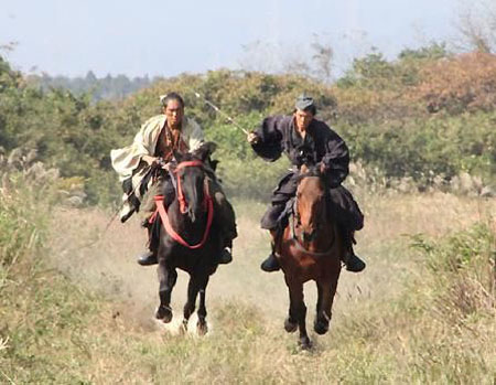 《平清盛》正在热拍 松山健一玉木宏策马奔腾