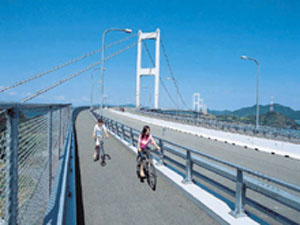 尾道岛波旅游推荐线路之三骑自行车环游岛波海道