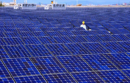 日本东海地区最大规模太阳能发电站开始运营