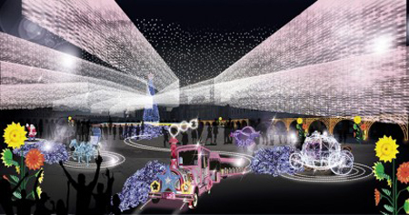 2011年神户彩灯活动开幕 300万个LED灯营造光之隧道