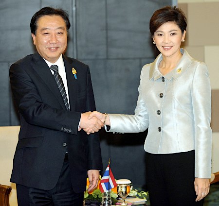 泰国总理英拉表示将减免受灾日系企业的关税