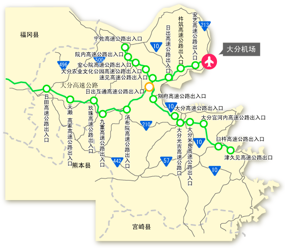 大分机场的高速公路信息