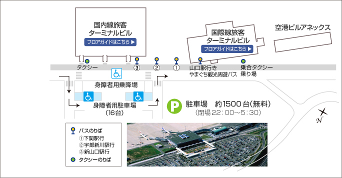 与JR山口站的机场巴士信息