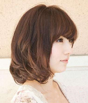 日系齐肩中发的5个绝美瞬间