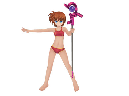 PSP《魔法少女奈叶》元素三人娘泳裝限时限量下载