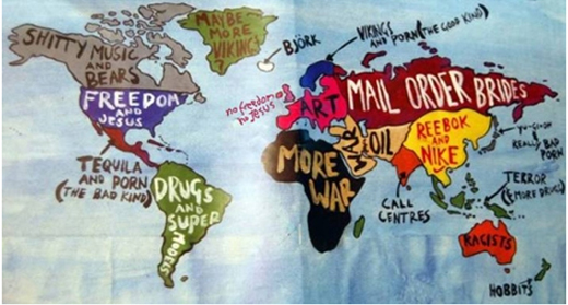 一位外国普通民众眼中的世界地图