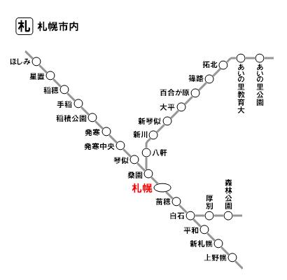 札幌市的JR路线图