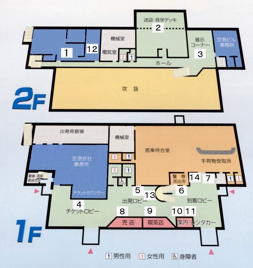 纹别机场的航站楼及服务设施示意图