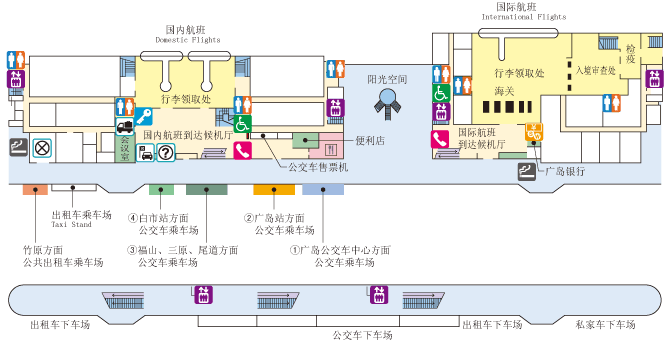 广岛机场的航站楼及服务设施