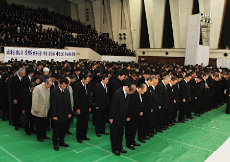 朝鲜主席金正日逝世 在日朝鲜人纷纷举行追悼会