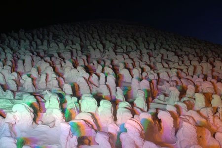日本冬季风物诗藏王树冰迎来观赏时节