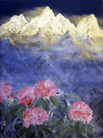 日本画家福王寺法林去世 代表作《喜马拉雅之花》