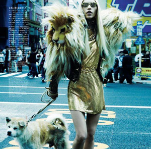 性感超模Aline Weber献艺日本《Vogue》4月刊  与GaGa女神拼气