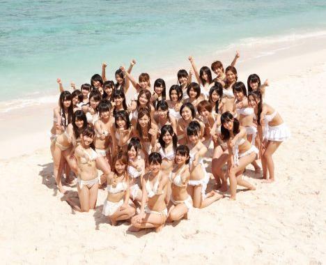 AKB48新单曲 参与人数36人 全员白色比基尼!