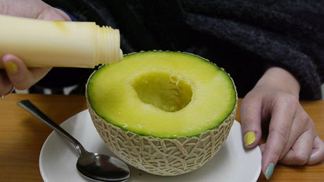 蜜瓜+蛋黄酱诞生极致美味！？