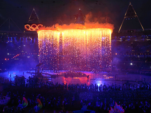 伦敦奥运会开幕 日本代表团第95位入场