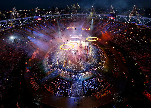 伦敦奥运会开幕 日本代表团第95位入场