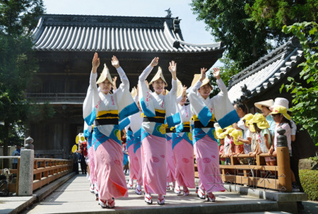 日本徳岛县传统阿波舞节拉开序幕