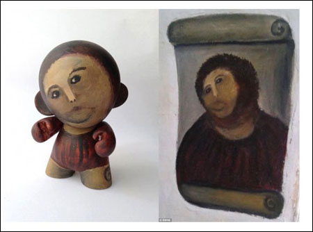 西班牙壁画遭“史上最悲催修复” 网友也来“创作”