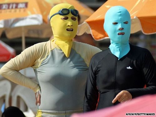 中国山东沙滩女士面罩惨不忍睹引日本热议