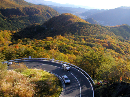 日本伊吕波坂路上的红叶美景