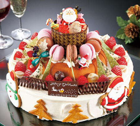 日本圣诞节蛋糕甜蜜出炉