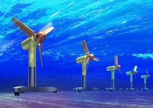 绿色能源展会 日本IHI展出海水动力发电装置
