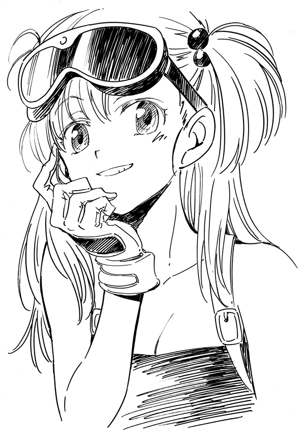 有爱的手绘《龙珠》美女图