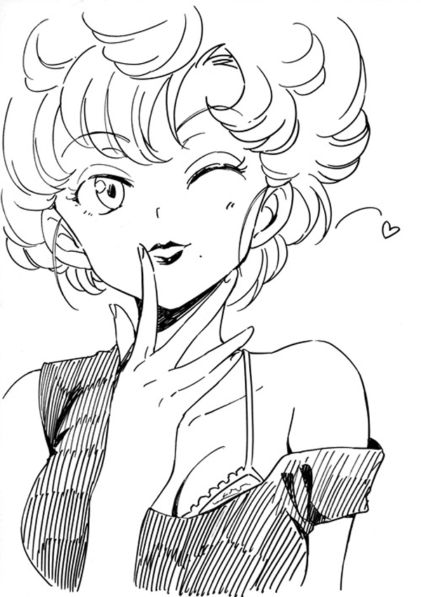 有爱的手绘《龙珠》美女图