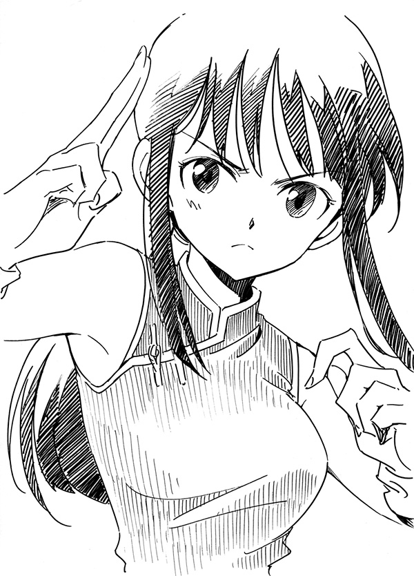 有爱的手绘《龙珠》美女图