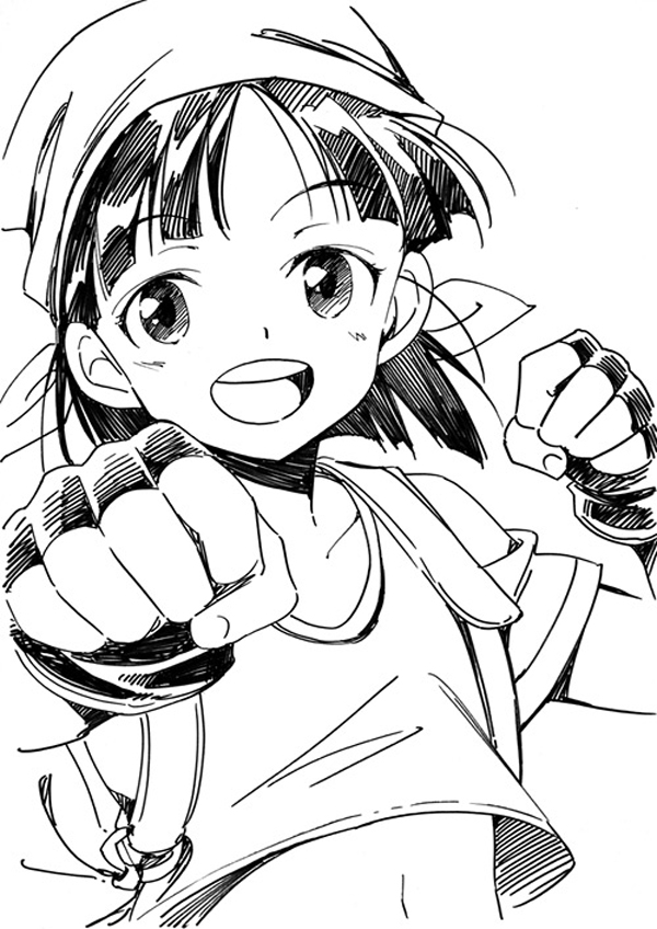 有爱的手绘《龙珠》美女图