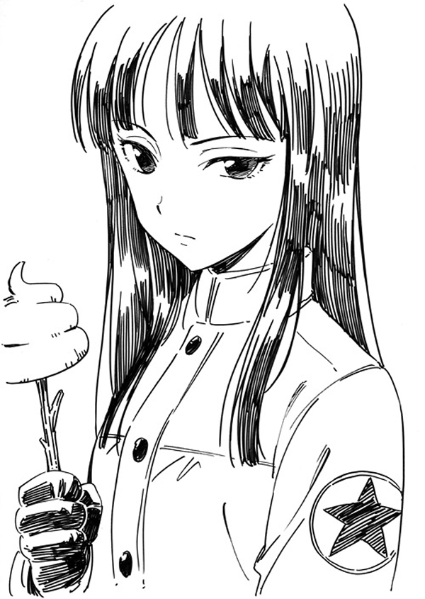 有爱的手绘《龙珠》美女图