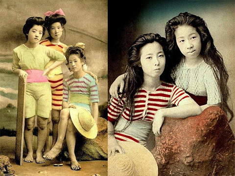 百年前日本艺妓泳装如木乃伊引网友热议