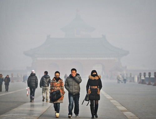 日媒称中国大气重污染波及日本