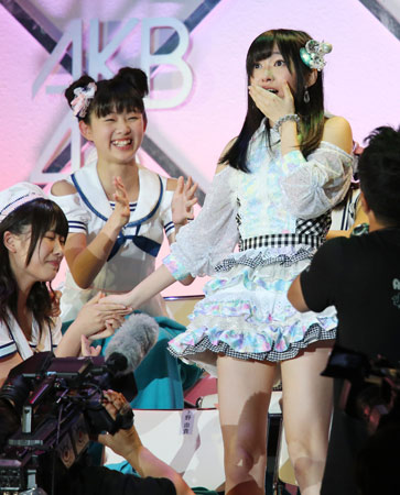 指原莉乃AKB48选举夺冠 超亚军1万多票